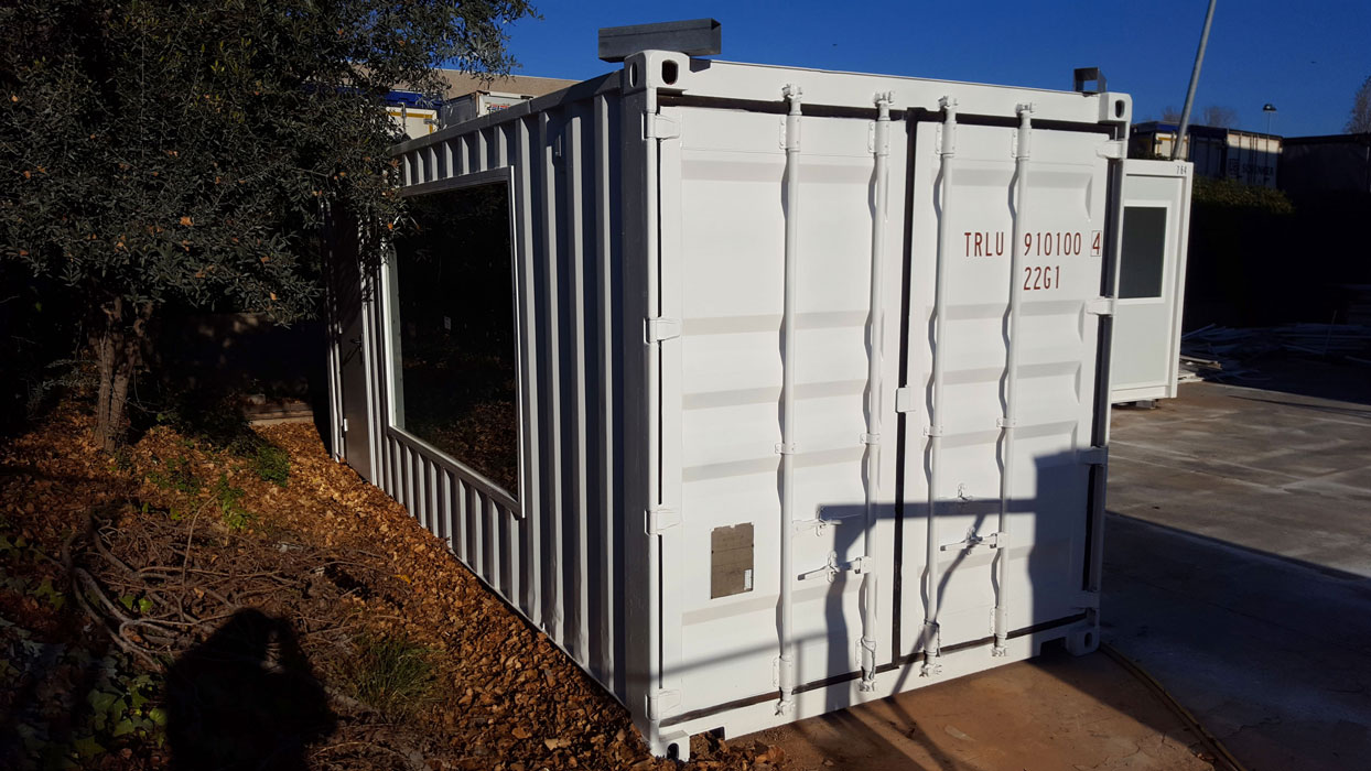 Contenedor 20 pies transformado en oficina equipada