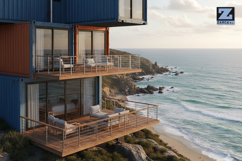 contenedor marítimo transformado en vivienda de lujo
