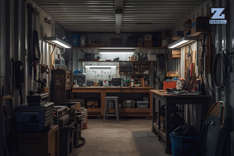 contenedor para taller artístico