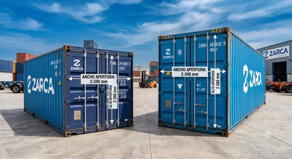 Medidas de puertas de contenedor marítimo