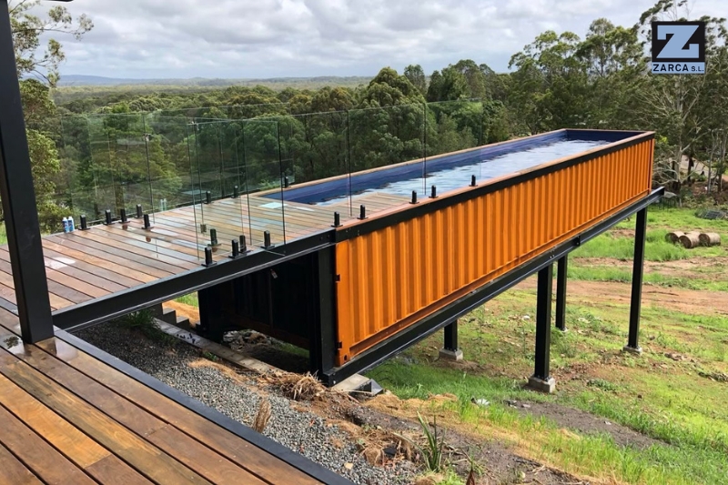 transformar un contenedor en piscina