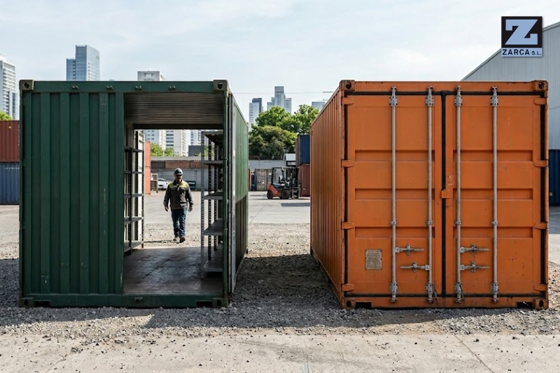 contenedores marítimos con doble puerta vs túnel