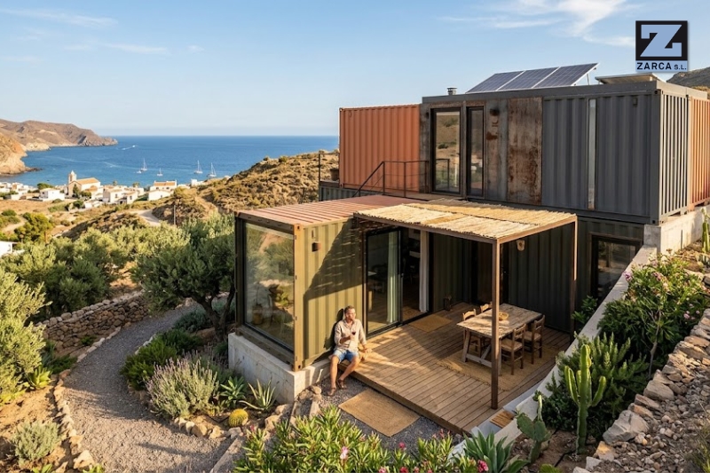 vivienda con contenedor en España
